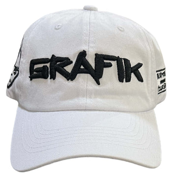 Grafik Lettering Dad Hat (White)