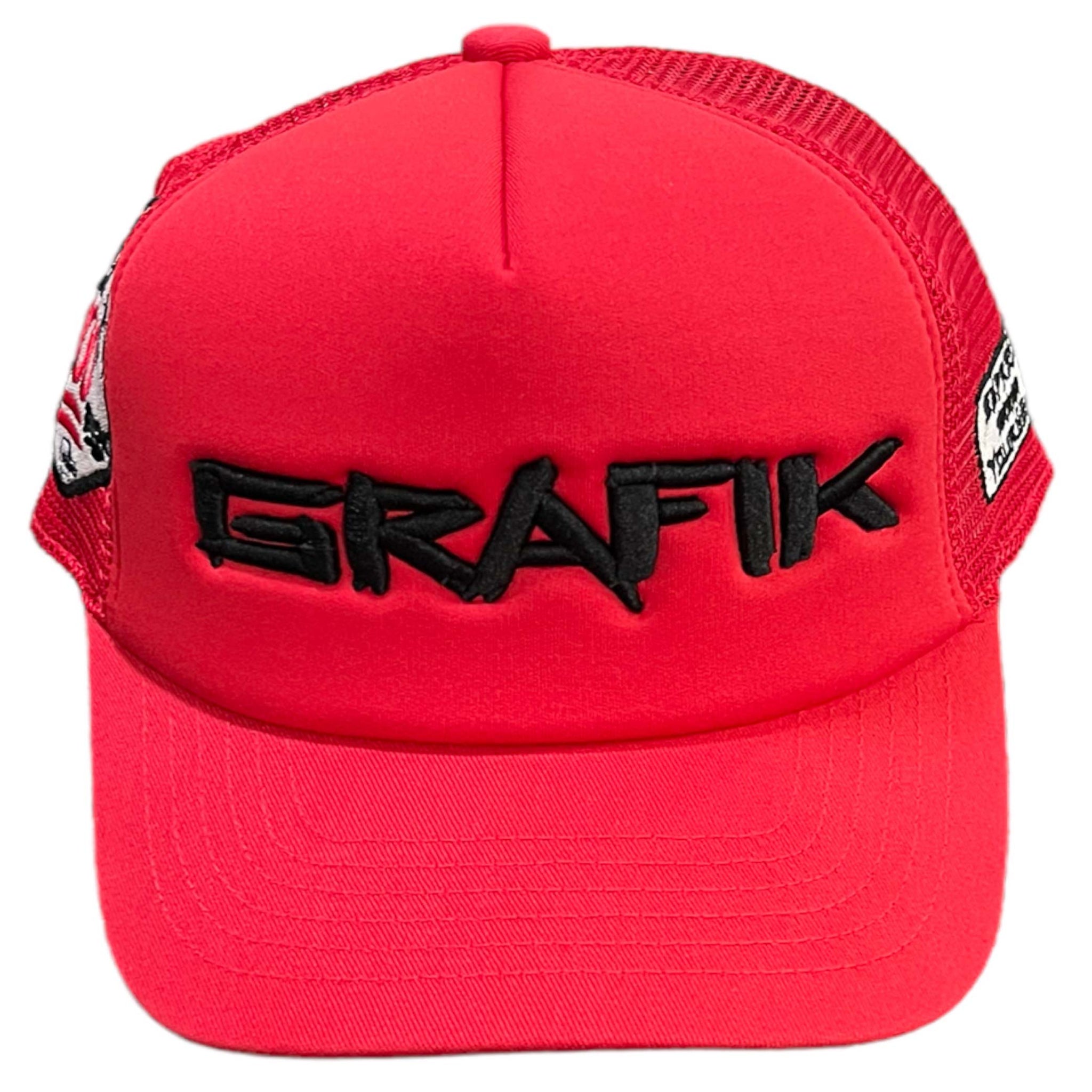 Grafik Lettering Trucker's Hat (Red)