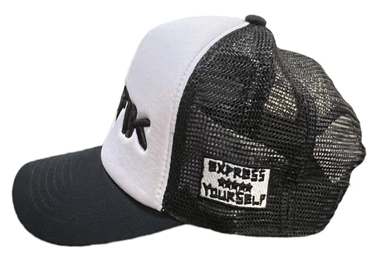 Grafik Lettering Trucker's Hat (Black & White)