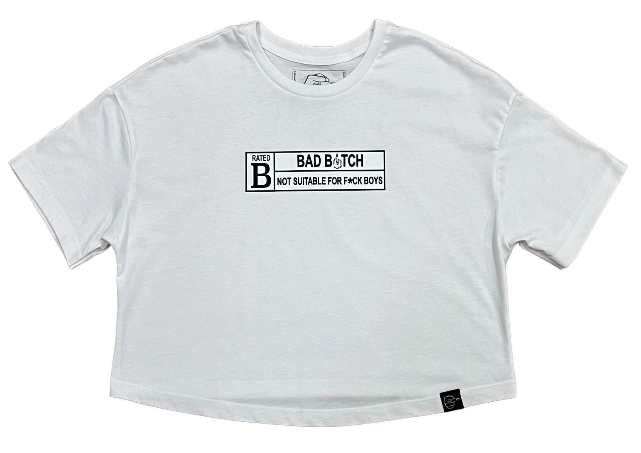 Rated B Crop T-Shirt (White)