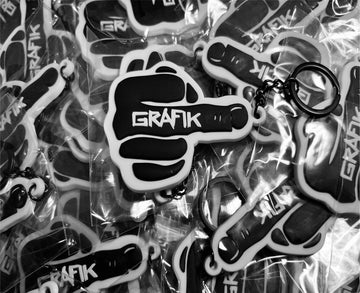 Grafik Logo Keychains (Black& White)