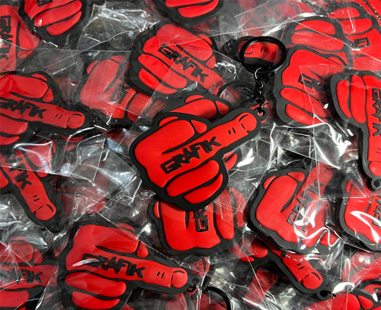 Grafik Logo Keychains (Red & Black)