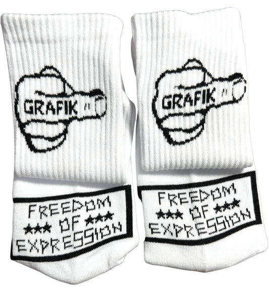 Grafik Logo Socks (White & Black)